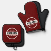 ロゴカスタムを追加 鍋つかみ&鍋敷きセット (正面/裏面)