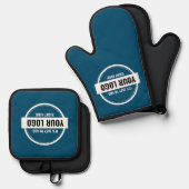 ロゴカスタムを追加 鍋つかみ&鍋敷きセット (正面/裏面)