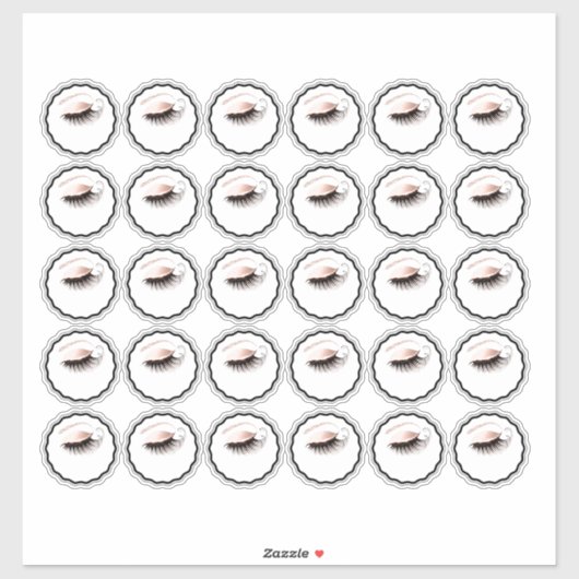 ロゴカスタムアイズラッシュ美しいスタジオコスメティック シール (シート)