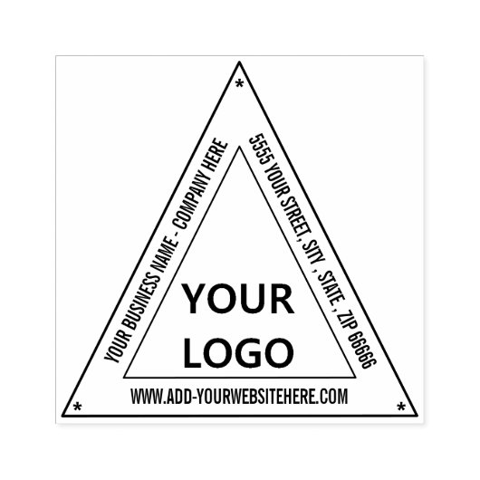 ロゴカスタムアドレス三角形のラバースタンプ ラバースタンプ (インプリント)