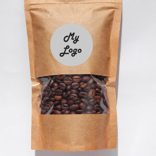 ロゴカスタムイメージビジネスグレー ラウンドシール