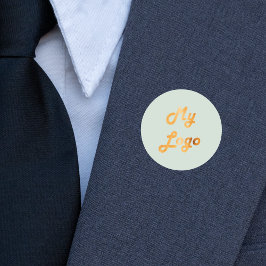 ロゴカスタムイメージビジネスセージグリーン ラウンドシール