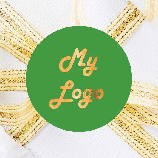 ロゴカスタムイメージビジネスフォレスト緑 ラウンドシール