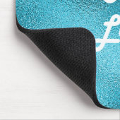 ロゴカスタムイメージビジネスブルーメタル マウスパッド (コーナー)