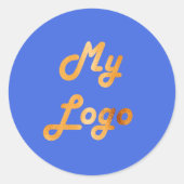 ロゴカスタムイメージビジネス王室のブルー ラウンドシール (正面)