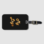 ロゴカスタムイメージブラック金ゴールド事業 ラゲッジタグ (正面横)