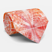 ロゴカスタムオレンジの渦巻きブロック ネクタイ (ロール)