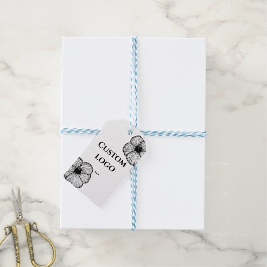 ロゴカスタムギフトラベル、ロゴの交換 ギフトタグ (より糸付き)