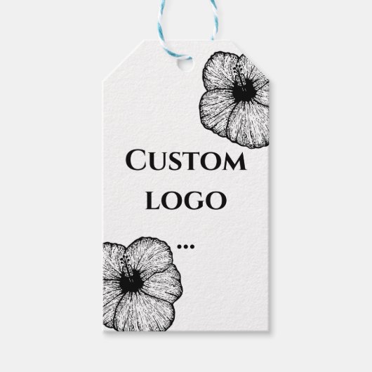 ロゴカスタムギフトラベル、ロゴの交換 ギフトタグ (正面)