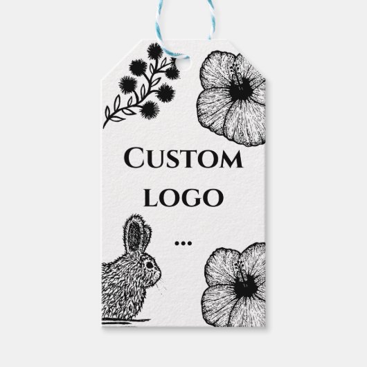 ロゴカスタムギフトラベル、ロゴの交換 ギフトタグ (正面)