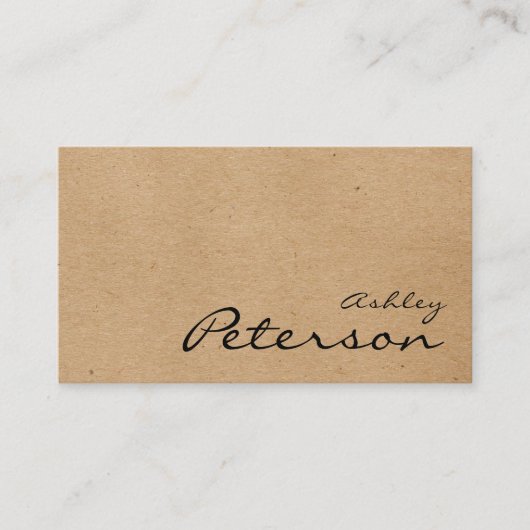 ロゴカスタムクラフト紙 名刺 (正面)