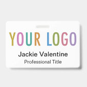 ロゴカスタムクリップリール付きPVCネームバッジ バッジ (Front)