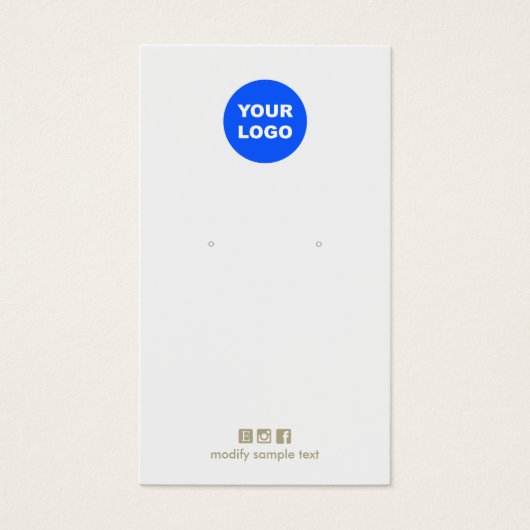 ロゴカスタムグレーのイヤリング表示カードの追加 (正面)