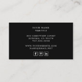 ロゴカスタムサークルの追加プロフェッショナルブラックバス 名刺 (裏面)