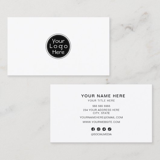 ロゴカスタムサークルプロフェッショナル事業の追加 名刺 (正面/裏面)