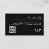 ロゴカスタムサークルプロフェッショナルQRコードの追加 名刺 (裏面)