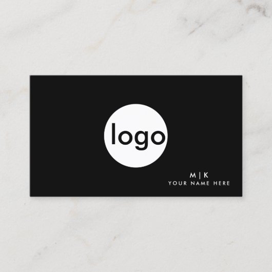 ロゴカスタムサークルプロフェッショナルQRコードの追加 名刺 (正面)