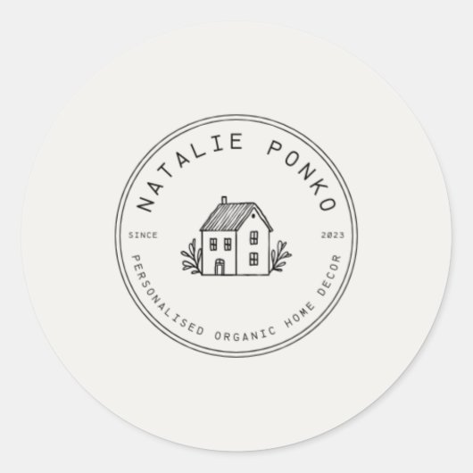 ロゴカスタムシール ラウンドシール (正面)