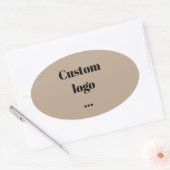 ロゴカスタムシール、ロゴの交換 楕円形シール (封筒)