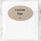 ロゴカスタムシール、ロゴの交換 楕円形シール (バッグ)