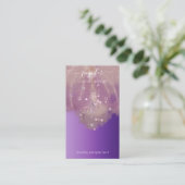 ロゴカスタムジュエリーカードソーシャルパープル花模様 名刺 (スタンド正面)