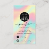 ロゴカスタムジュエリーカードソーシャルホログラフィー 名刺 (裏面)