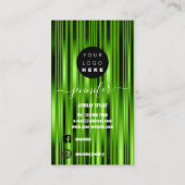 ロゴカスタムジュエリーカードソーシャルメディアグリーン 名刺 (裏面)