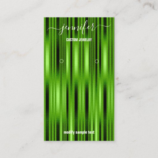 ロゴカスタムジュエリーカードソーシャルメディアグリーン 名刺 (正面)