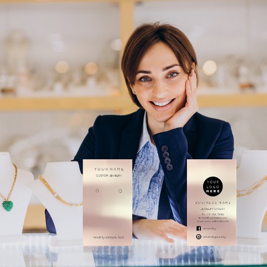 ロゴカスタムジュエリーカードソーシャルメディアバラ 名刺