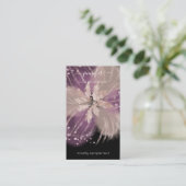 ロゴカスタムジュエリーカードソーシャルメディアフローラブラック 名刺 (スタンド正面)