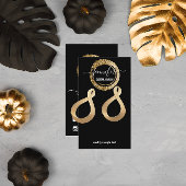 ロゴカスタムジュエリーカードソーシャルメディアブラックゴールデン 名刺