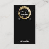 ロゴカスタムジュエリーカードソーシャルメディアブラックゴールデン 名刺 (正面)
