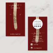 ロゴカスタムジュエリーカードソーシャルメディア金ゴールドマルーン 名刺 (正面/裏面)