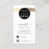 ロゴカスタムジュエリーカードソーシャルメディア金ゴールド絵を描 名刺 (裏面)