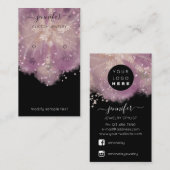 ロゴカスタムジュエリーカードソーシャル紙吹雪フローラ 名刺 (正面/裏面)