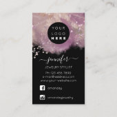 ロゴカスタムジュエリーカードソーシャル紙吹雪フローラ 名刺 (裏面)