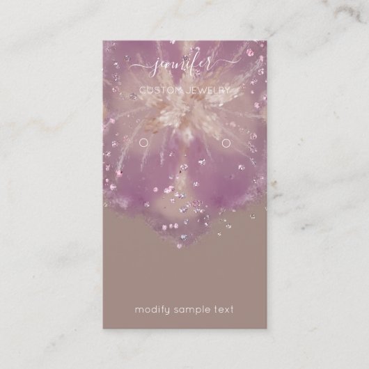 ロゴカスタムジュエリーカードソーシャル結晶フローラ 名刺 (正面)