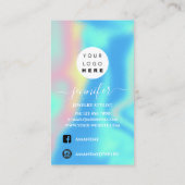 ロゴカスタムジュエリーカード社会自筆証書Glam 名刺 (裏面)