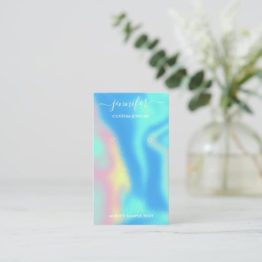 ロゴカスタムジュエリーカード社会自筆証書Glam 名刺 (スタンド正面)