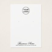 ロゴカスタムスエレガントクリプトのイヤリング表示カード (正面)