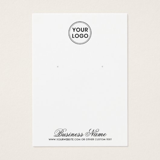 ロゴカスタムスエレガントクリプトのイヤリング表示カード (正面)