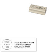 ロゴカスタムスタンプ、ビジネス差出人住所 ラバースタンプ (押印)