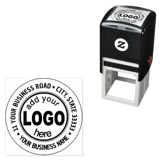 ロゴカスタムスターを追加するビジネス セルフインキングスタンプ (インサイチュ)