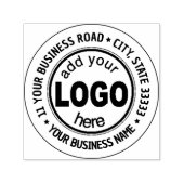 ロゴカスタムスターを追加するビジネス セルフインキングスタンプ (デザイン)