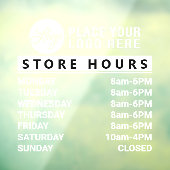 ロゴカスタムストアの営業時間の追加 ウィンドウサイン (シート3)