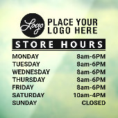 ロゴカスタムストアの営業時間の追加 ウィンドウサイン (シート3)