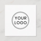 ロゴカスタムソーシャルメディアアイコンのネットワーク スクエア名刺 (裏面)