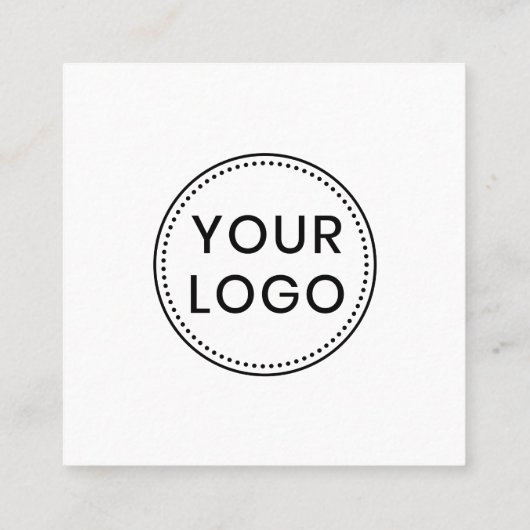 ロゴカスタムソーシャルメディアアイコンのネットワーク スクエア名刺 (裏面)