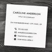 ロゴカスタムソーシャルメディアアイコンのネットワーク スクエア名刺