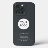 ロゴカスタムテキストを追加 会社 グレー Case-Mate iPhoneケース (裏面)